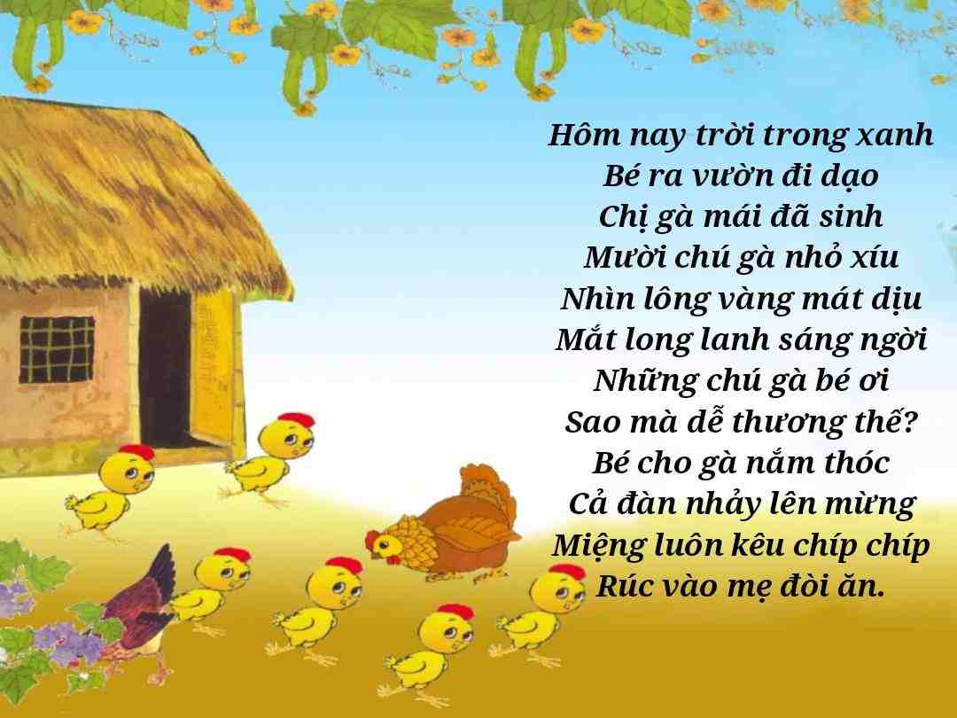 Bài thơ Chú gà con